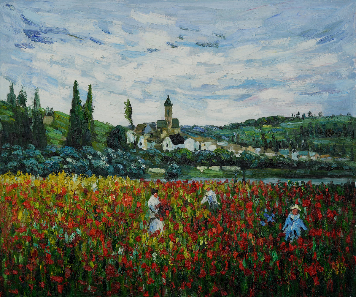 Poppy Field near Vetheuil by Claude Monet